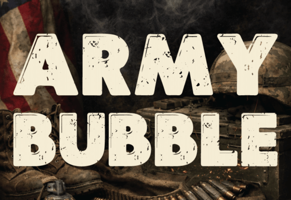 Army Bubble Font for Bold Display Typography
