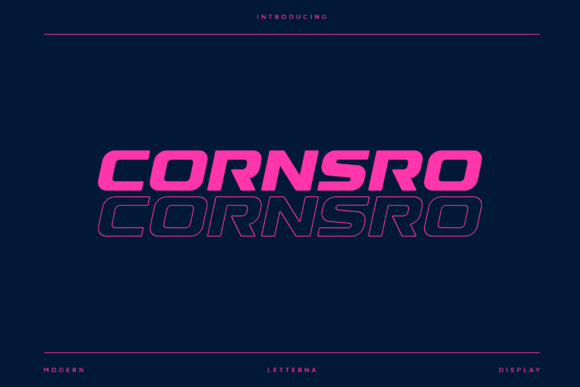 Cornsro: A Modern Display Typeface for Bold Branding