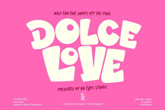 Dolce Love: A Playful Display Font for Makers