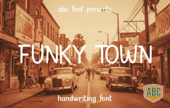 Funky Town: A Vibrant Handwriting Display Font