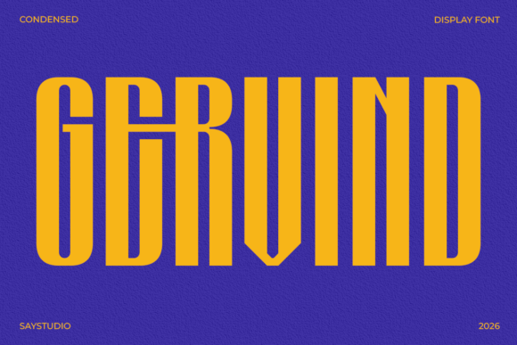 Gervind: A Bold Display Typeface for Makers