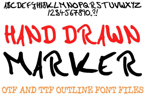 Hand Drawn Marker Font for Small Business Branding