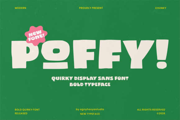 Poffy: The Chunky Display Font for Handmade Brands