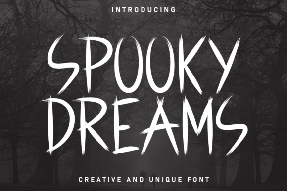 Spooky Dreams: A Whimsical Display Font for Editorial Design